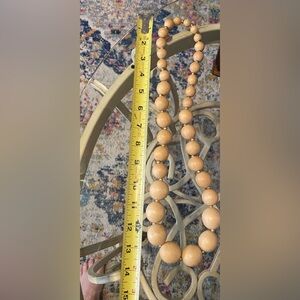 Retro chunky wooden bead graduated necklace 70’s funky eclectic style